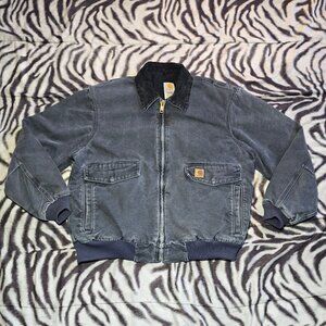 Carhartt J165 PTL insulated zip-up bomber jacket size men XL petrol gray blueish